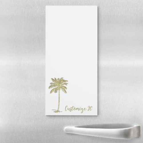 Coconut Palm Tree Hawaiian Style Illustration Magnetic Notepad
