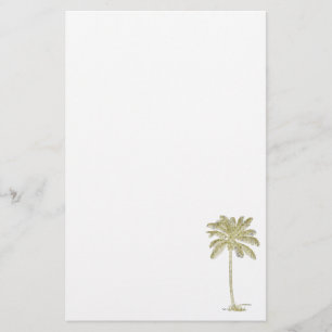 Coconut Palm Tree Illustration Tropical Theme Stationery