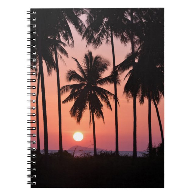 Coconut Palm Tree Landscape Notebook (Front)