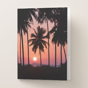 Coconut Palm Tree Landscape Pocket Folder