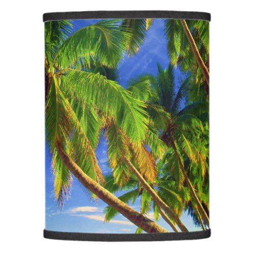 Coconut Palm Tree Sandy Tropical Island Beach Lamp Shade