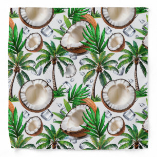 Coconut Palm Tree Tropical Pattern Design Bandana