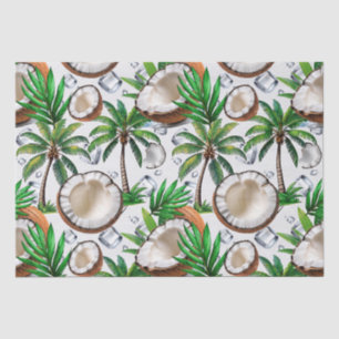 Coconut Palm Tree Tropical Pattern Design Tissue Paper