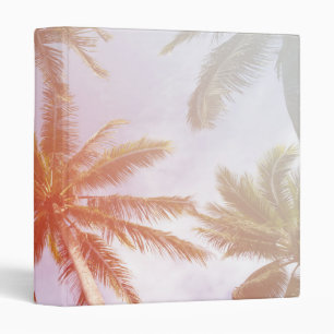 Coconut Palm Tree with Sunlight 3 Ring Binder