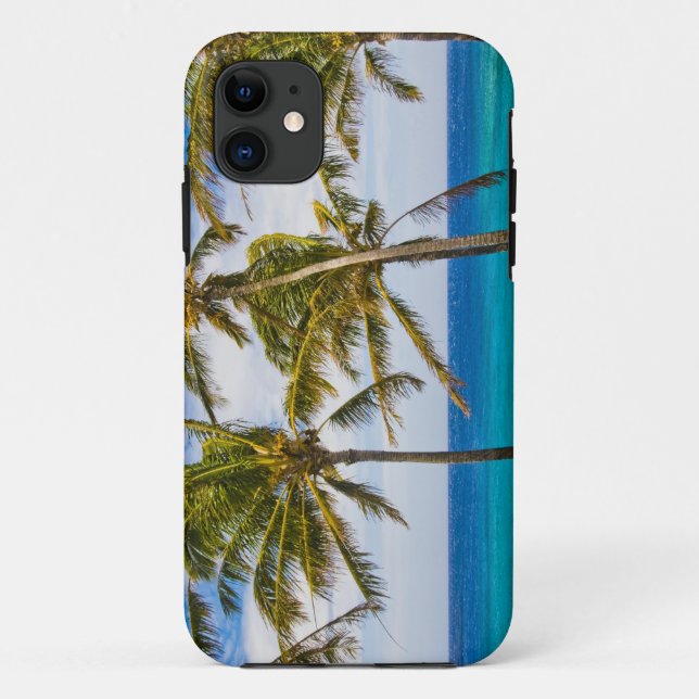 Coconut palm trees (Cocos nucifera) swaying in Case-Mate iPhone Case (Back)