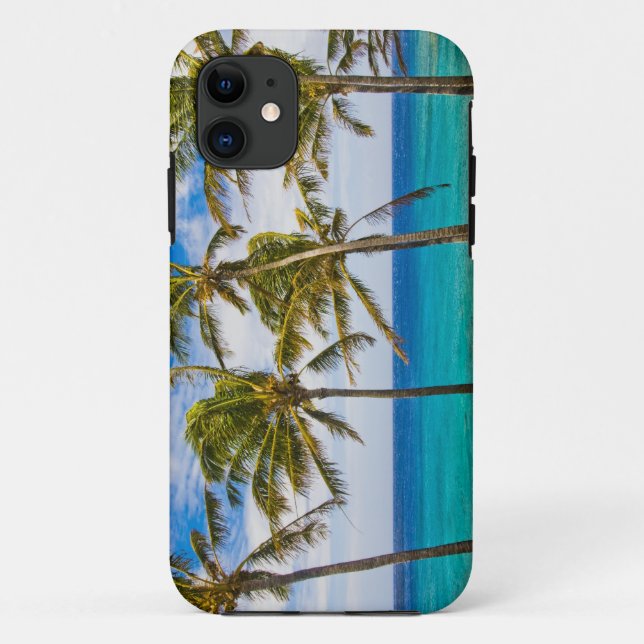 Coconut palm trees (Cocos nucifera) swaying in Case-Mate iPhone Case (Back)