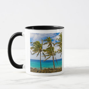Coconut palm trees (Cocos nucifera) swaying in Mug