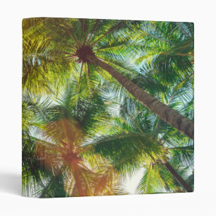 Coconut Palm trees on the Beach 3 Ring Binder