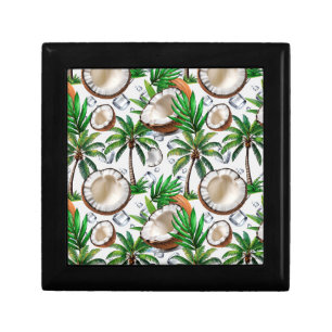 Coconut Palm Trees Tropical Design Gift Box