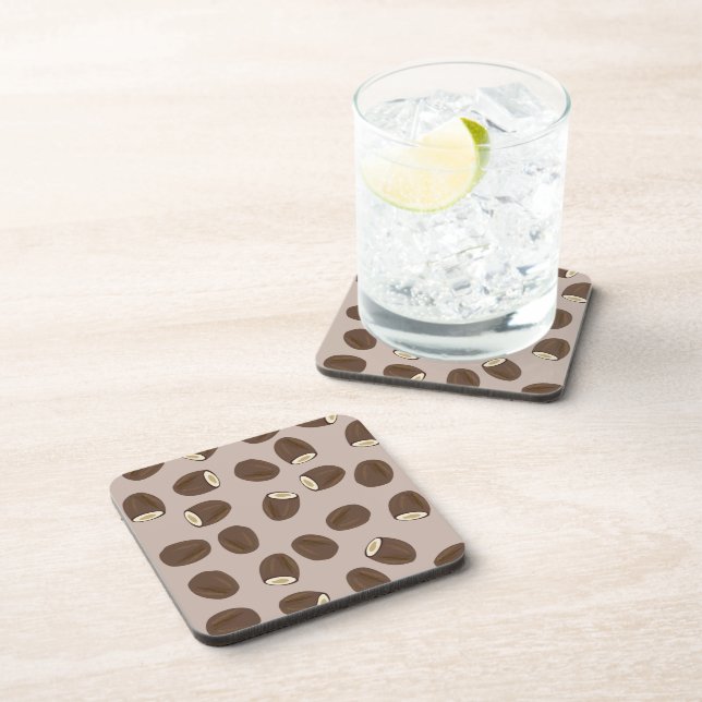 Coconut Pattern Beverage Coaster (Right Side)