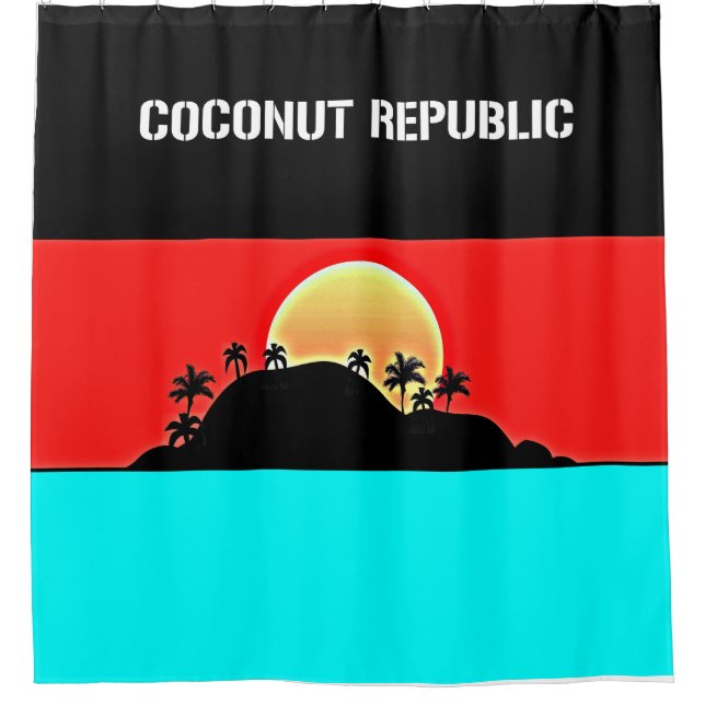 Coconut Republic  Shower Curtain (Front)