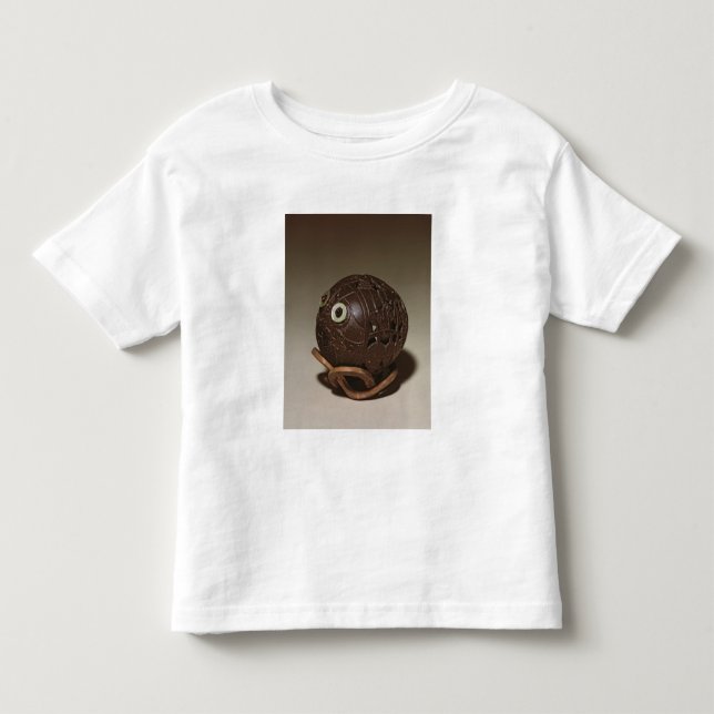 Coconut sculpted into a face, c.1895 toddler t-shirt (Front)
