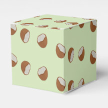 Coconut slices pattern on green
