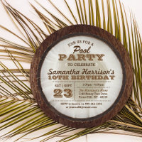 Coconut Summer Pool Party Any Age Birthday