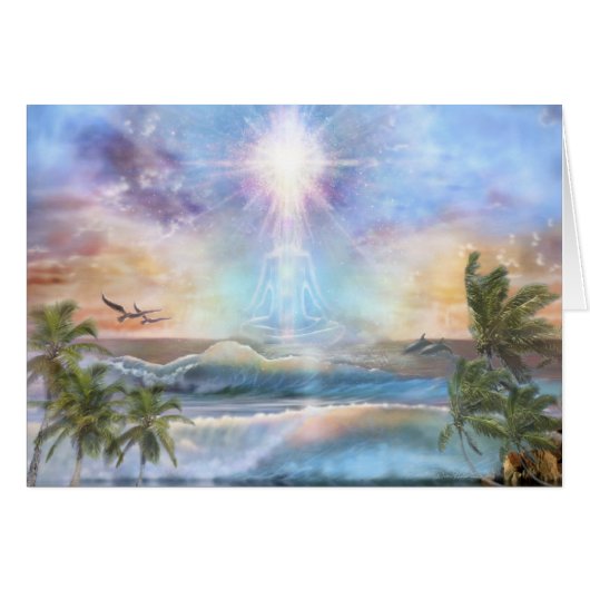 Coconut Sunrise Meditator Cards (Front Horizontal)