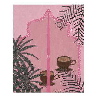 Coconut Tea Cups in a Tropical Hideaway Poster