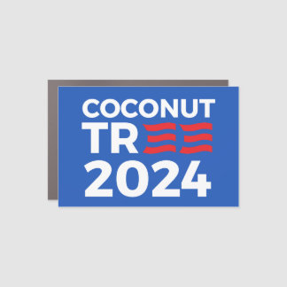 Coconut Tree 2024 Car Magnet
