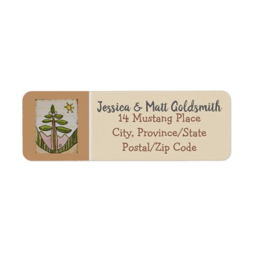 Coconut Tree Abstract Address Labels