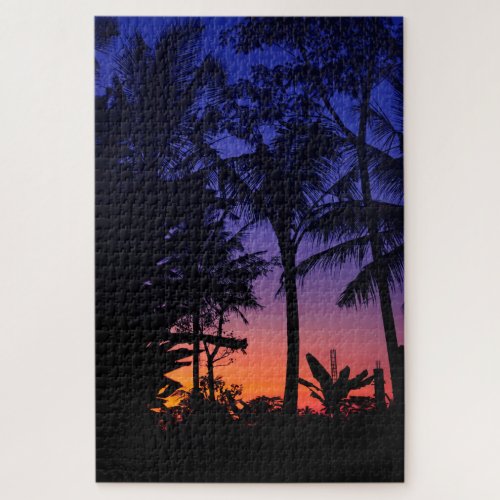 Coconut tree at the break of dawn 1014 pieces jigs jigsaw puzzle