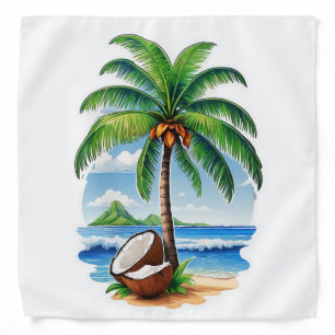 Coconut Tree Tropical Island Bandana