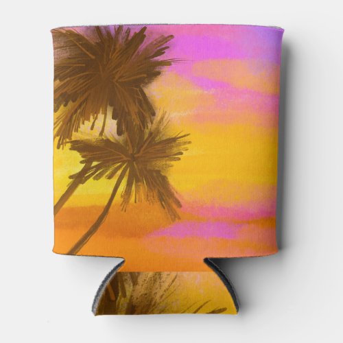 Coconut tree tropical summer theme can cooler