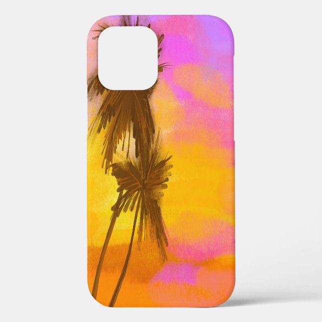 Coconut tree, tropical summer theme. Case-Mate iPhone case (Back)