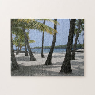 Coconut Trees at Place of Refuge, Hawaii Jigsaw Puzzle