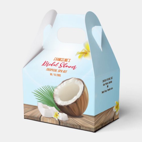 Coconut Tropical Fruit Favor Boxes