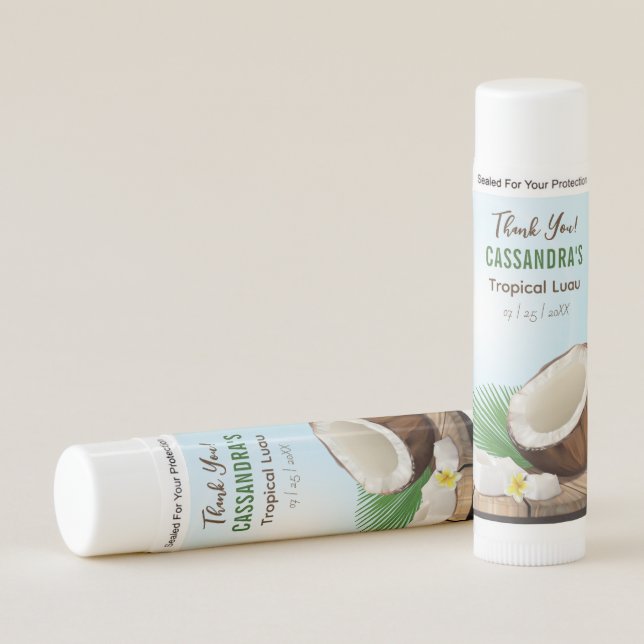 Coconut Tropical Fruit Lip Balm (Front)