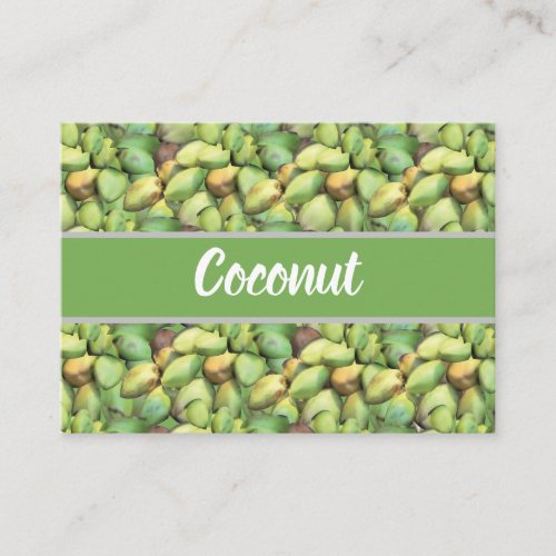 Coconut Tropical Fruit Pattern Business Card