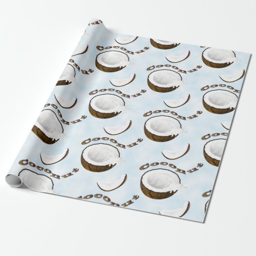 Coconut Tropical Fruit Wrapping Paper