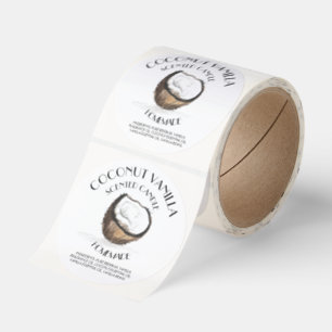 Coconut Vanilla Homemade Ingredients Typography Classic Round Sticker