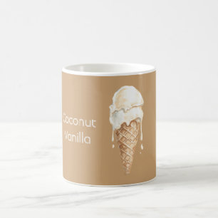 Coconut Vanilla Ice Cream Cone Coffee Mug