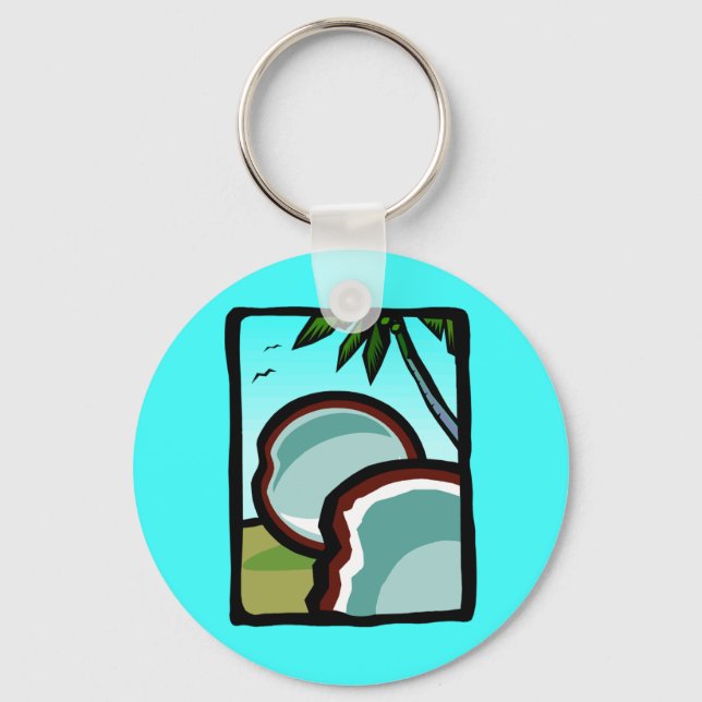 Coconuts and Palms Keychain (Front)