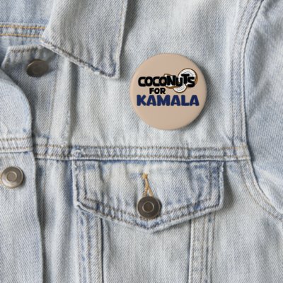 Coconuts for Kamala Harris Funny Coconut Tree Meme Button
