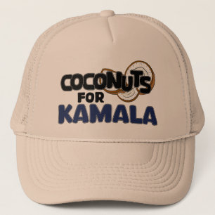 Coconuts for Kamala Harris Funny Coconut Tree Meme Trucker Hat