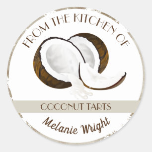Coconuts Fruit Canning Classic Round Sticker