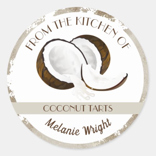 Coconuts Fruit Canning Classic Round Sticker