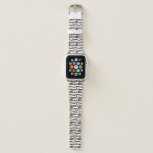 Coconuts on Grunge Stripes Pattern Apple Watch Band