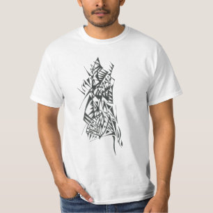 Cocoon Black White Abstract Tribal Tattoo Art T-Shirt
