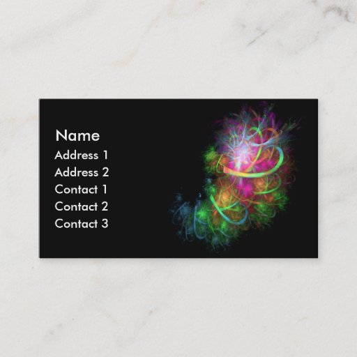 Customizable Cocoon Fractal design Business Card Template