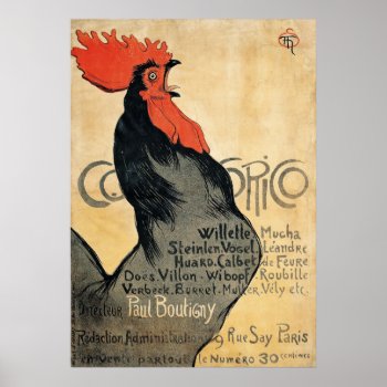 Cocorico Poster by RetroAndVintage at Zazzle