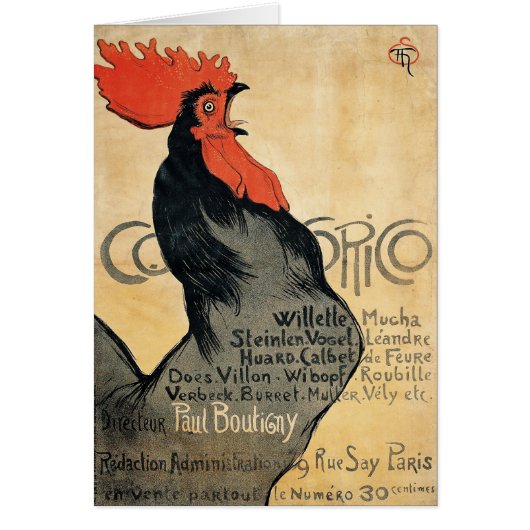 Cocorico - Steinlen Cards (Front)