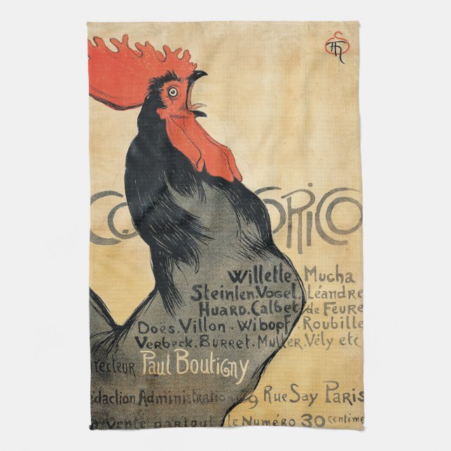 Cocorico - Steinlen Kitchen Towel (Vertical)