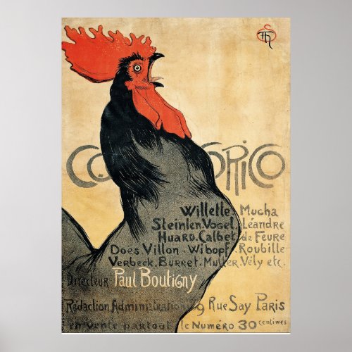 Cocorico _ Steinlen Poster