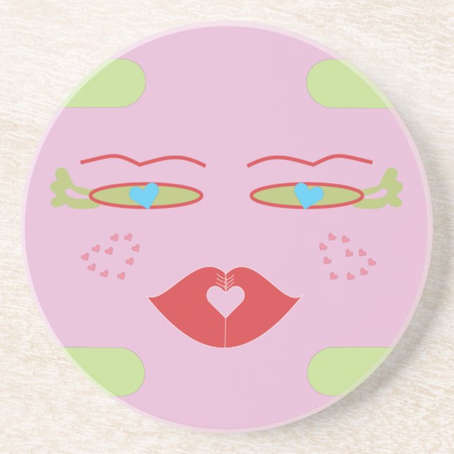 Cocorroli, The Pink Sponap Coaster.ai Drink Coaster (Front)