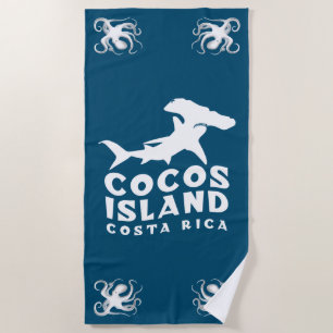 Cocos Island Costa Rica Hammerhead Shark Diving Beach Towel