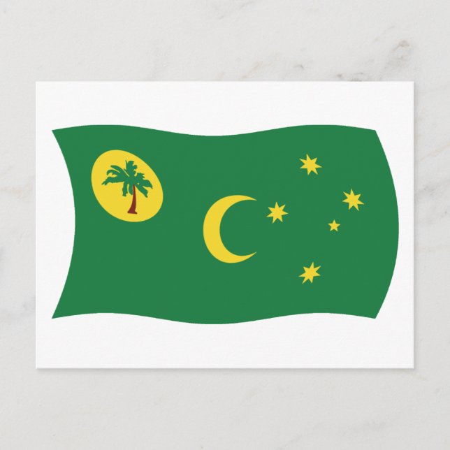 Cocos Islands Flag Postcard (Front)