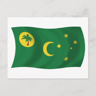 Cocos Islands Flag Postcard