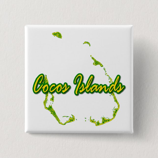 Cocos (Keeling) Islands Button (Front)